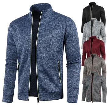 Nuove felpe con cappuccio da uomo felpe con cerniera giacca cardigan da uomo sportiva autunno felpa a maniche lunghe per uomo 1