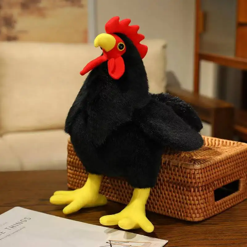 Soft Cute Funny Rooster Cushion Pillow Good Quality Non Slip Bottom Machine Washable Bed Sofa Office Living Room Home Decor Gift