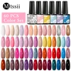 60/40/20Pcs Gel Nail Polish Set Nail Art Colorful Glitter Nail Gel Kit Vernis Semi Permanent Manicure Set Soak Off UV Gel 1