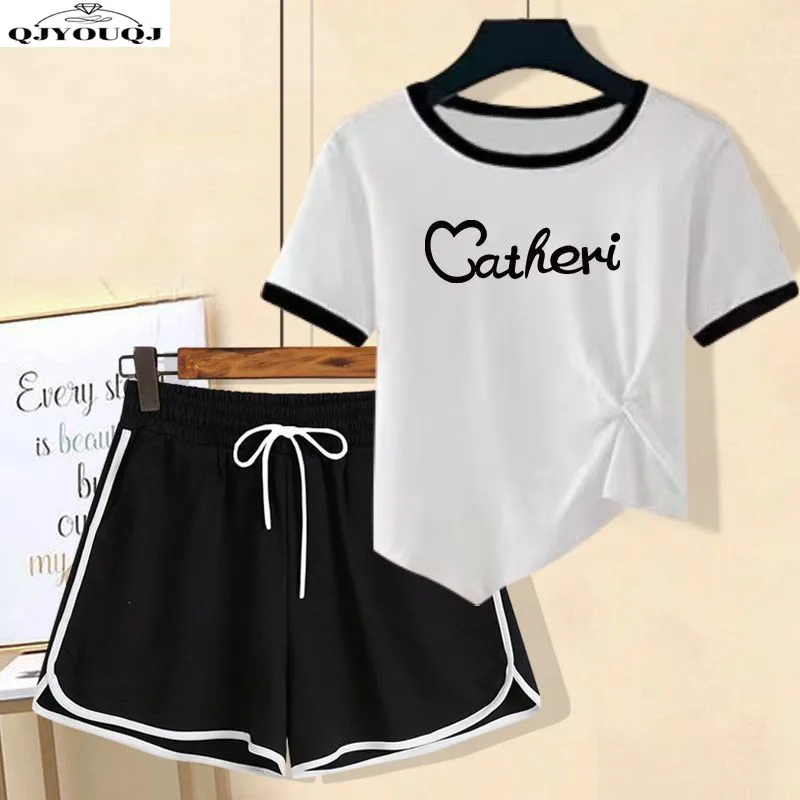 spring autumn and winter new casual suit stand collar color matching men s outdoor sport fashion high quality sports suit 2024 Spring/Summer New Women's Set Spicy Girl Rules Short Top Small T-shirt Women's Sports Shorts Two Piece Set