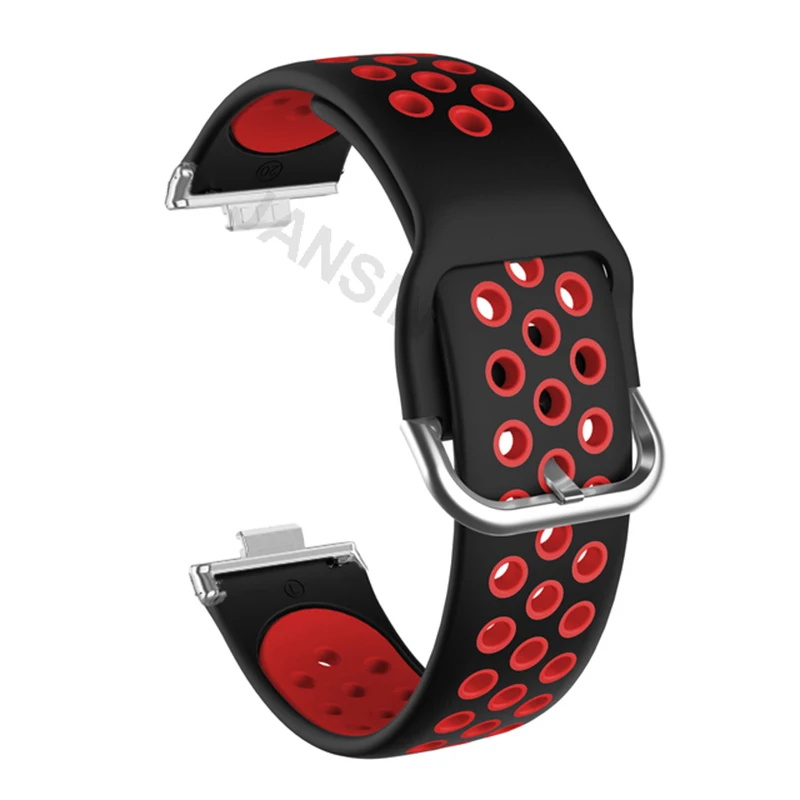 Silicone Sport Watch Strap with Metal Buckle - Replacement Wristband