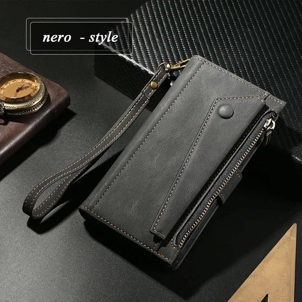 Luxury RFID Zipper Wallet Phone Case with Card Holder