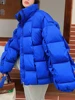 Winter Jacket for Women Three-dimensional Plaid Woven Fashion Coat Solid High Street Warm and Thick 2023 Winter New Down Jacket 5