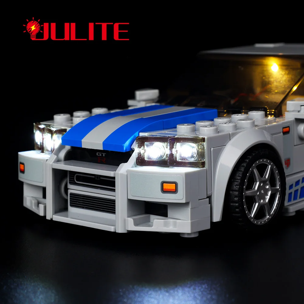 BrickBling LED Light for Lego Speed Champions Fast & Furious Nissan Skyline  GT-R (R34) Toy Car Building Set, DIY Lighting Kit for Lego 76917 (No