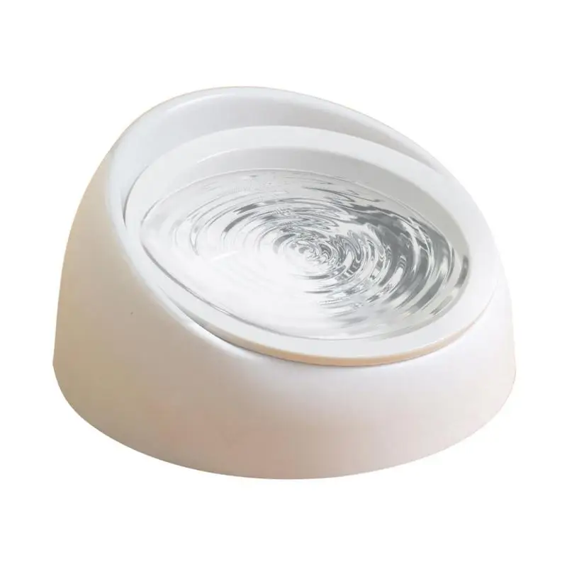 

15 Degrees Tilted Raised Cat Bowl Non-slip Base Puppy Cats Food Drink Water Feeder Neck Protection Dish Pet Bowl