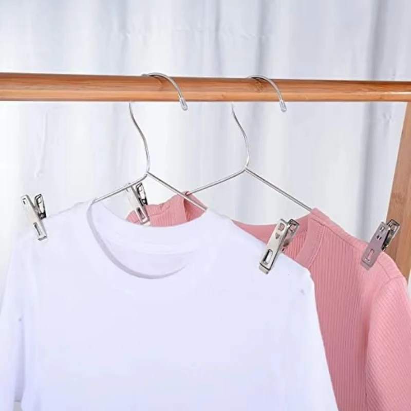 Clothes Pegs Clamps Stainless Steel Clothespins Photos Metal Laundry Pegs Towel Sock Pins Hanger Sealing 4.5cm Clips 20-100Pcs garment clips,clothes clips