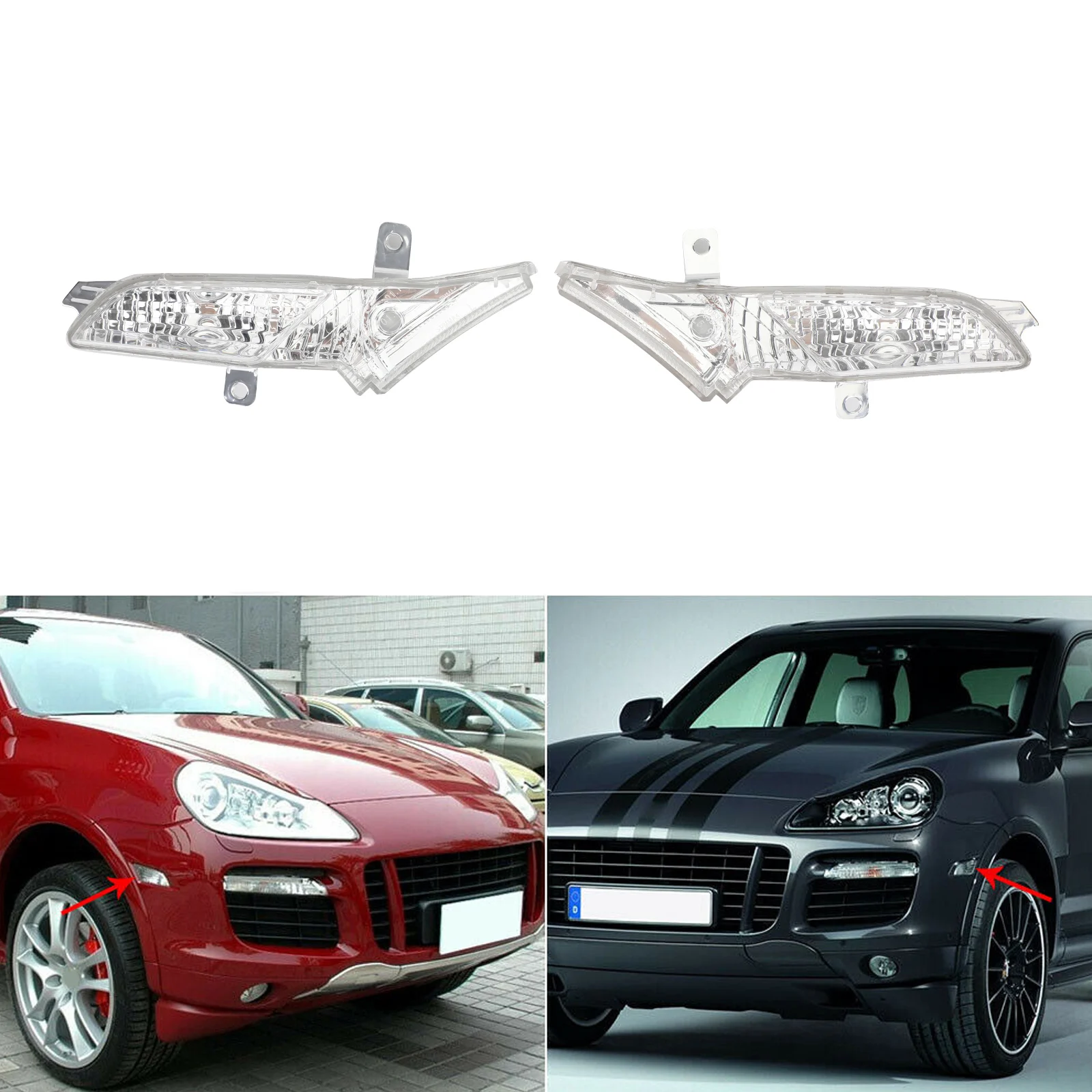 

Areyourshop для Porsche Cayenne передний боковой габаритный фсветильник рь пара правый + левый 2008 2009 2010 95563103510 запчасти для автомобилей