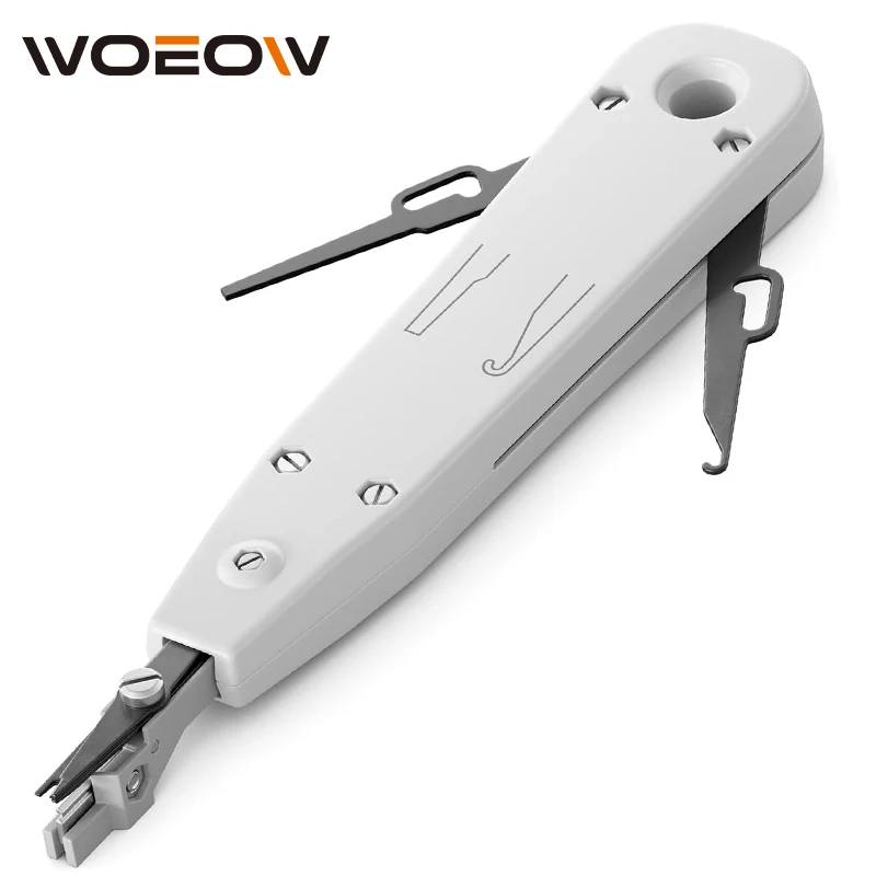 

WoeoW Punch Down Tool 110 Wire Cutter Knife Telecom Pliers For Rj45 Keystone Jack Network Cable Telephone Module Patch Panel