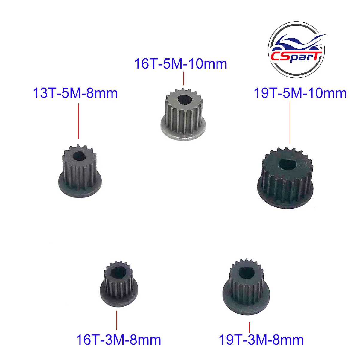 13 16 19 Tooth 13T 16T 19T 3M 5M D Type 8MM 10MM Belt Drive Razor EVO X-Treme IZIP 250W 360W 500W 800W 1000W Electric Scooter
