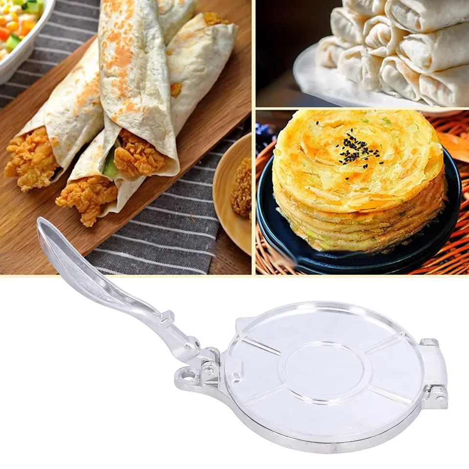 Stainless Steel Dough Press for Tortillas and Dumplings