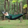 Portable Hanging Hammocks Single Person for Travel Beach Outdoor Camping Colorful High Strength Parachute Fabric Bed Storage Bag 1