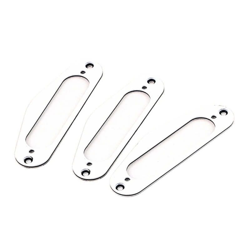 

3 Pcs White Black White Electric Guitar Single Coil Pickup Ring S Neck Pickup Surround Plate Mounting Ring Dropship