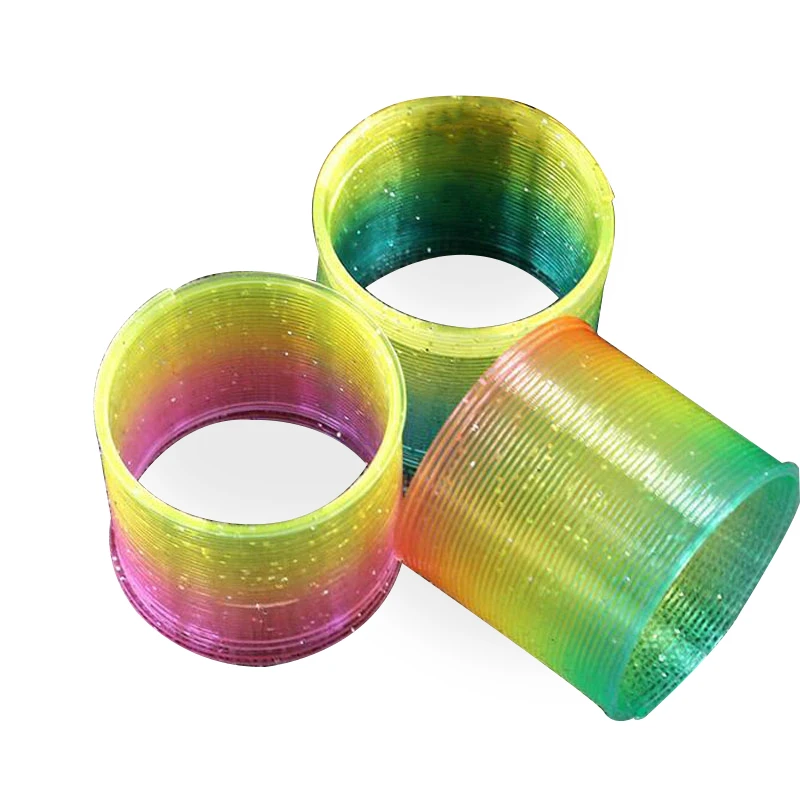 Magic Bounce Toys Board Games for Children Anti-stress Magic Ring Spring Rainbow Circle Game Kids Funny Gifts Random 1pcs