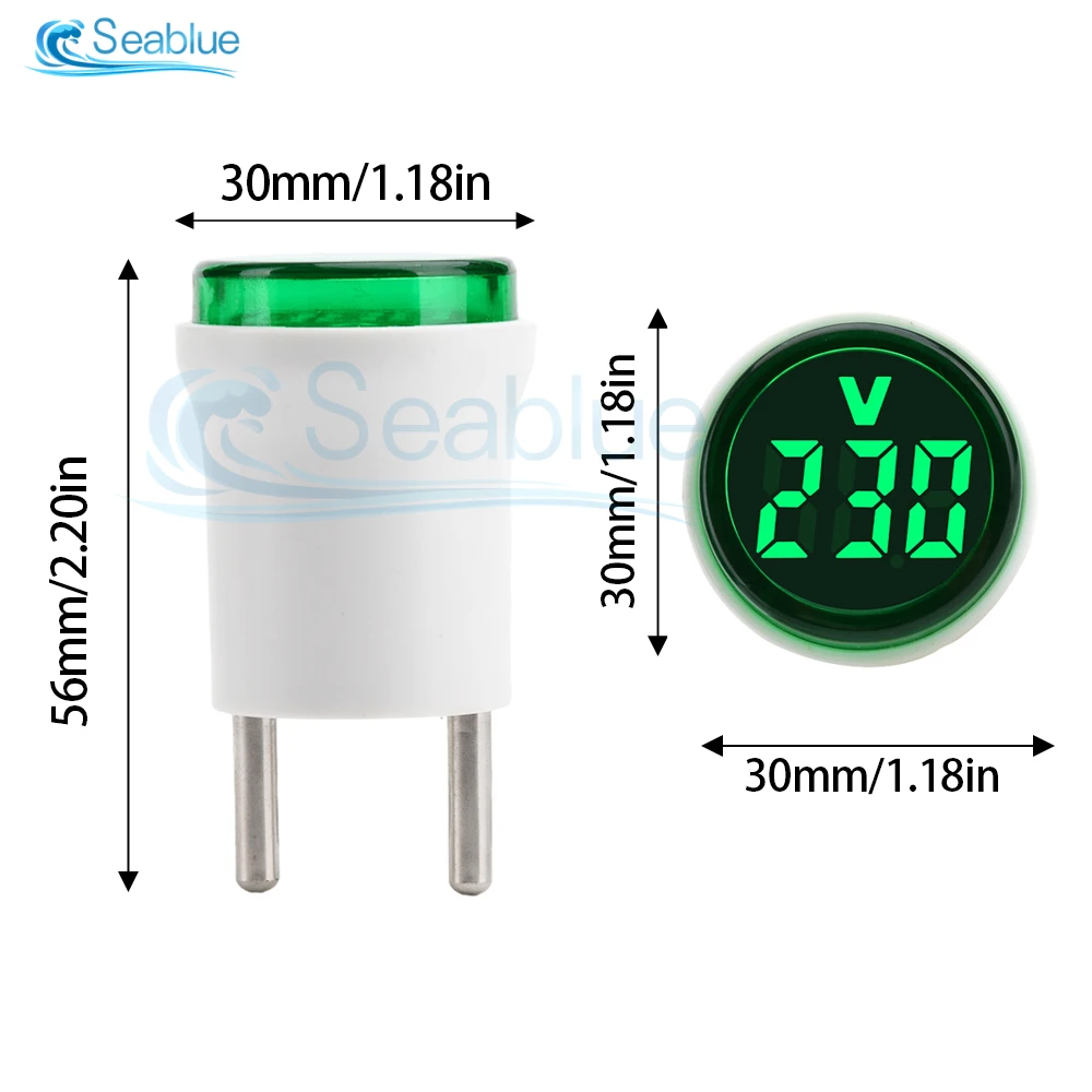 รูปสินค้า มินิวอลต์มิเตอร์ LED 220V วัดแรงดันไฟฟ้า AC