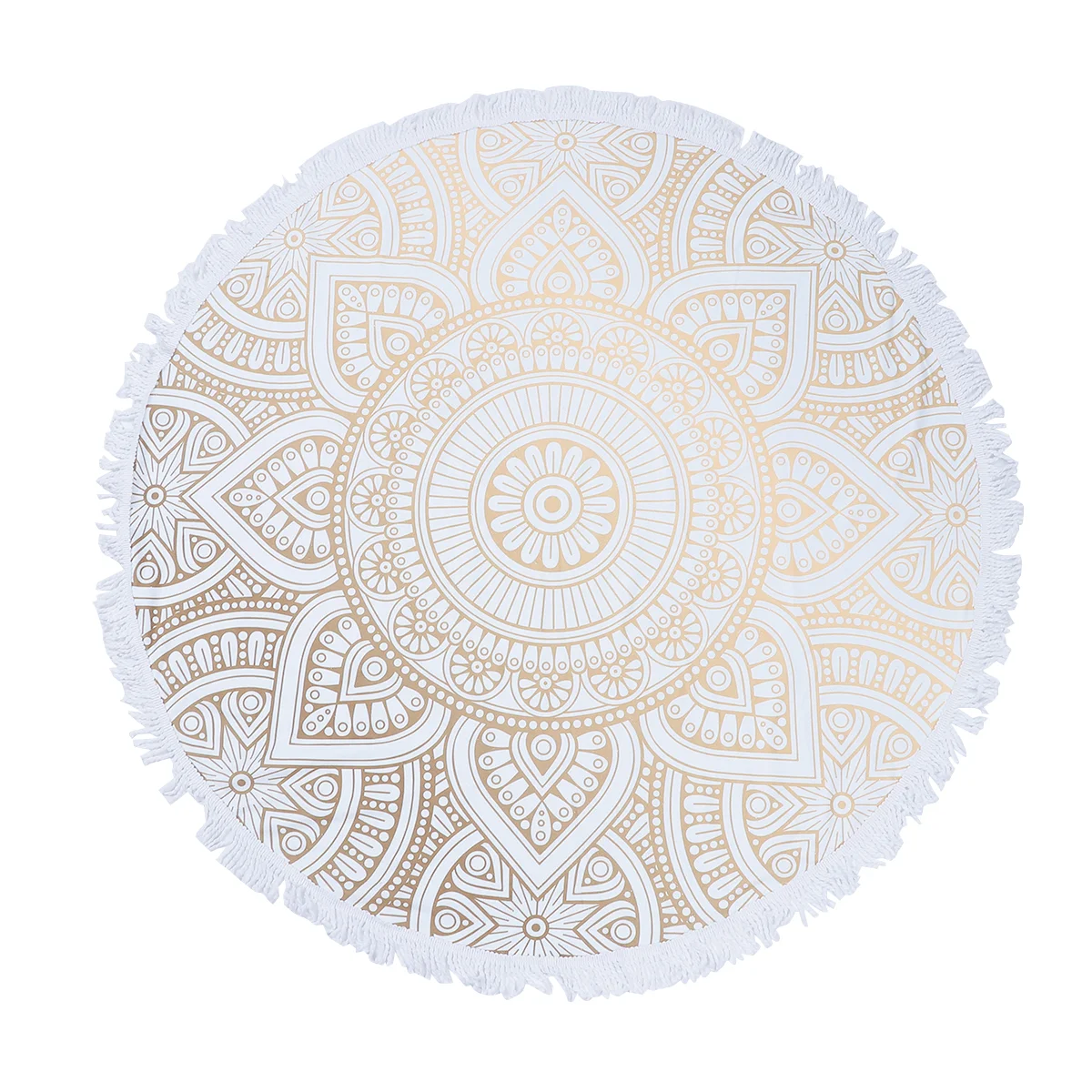 

Round Beach Light Weight Blankets Mandala Tapestry Indian Picnic Table Cover Beach Towel Tassel Beach Cloths Beach Towels For