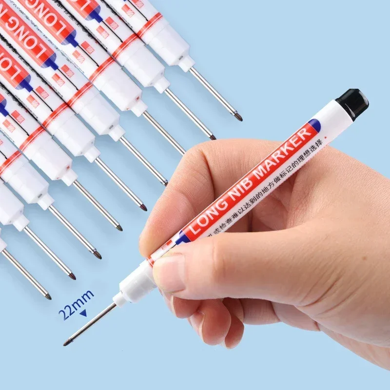 1/5 PCS 20mm Long Nib Head Marker for Metal Perforating Waterproof Woodworking Art Supplies