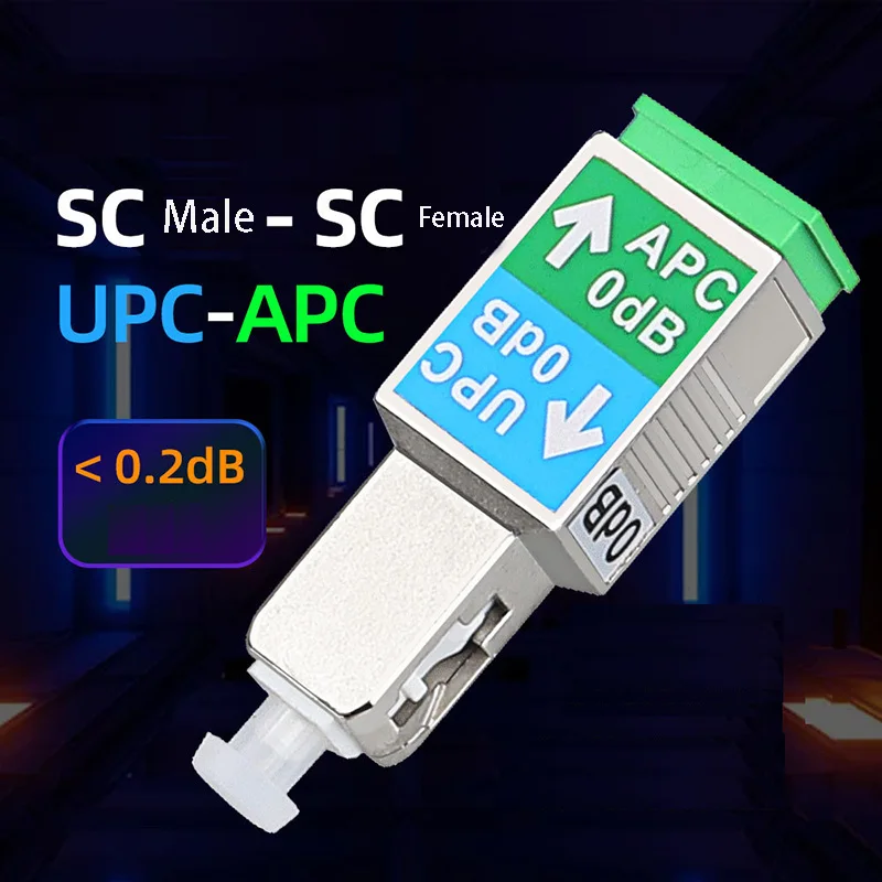 Optical Fiber Converter 0dB SC/UPC Male to SC/APC Female Optical Fiber Connector Mutual Conversion UPC-APC Adapter ca 201 antenna switcher uhf manual aerial female connector adapter converter cb radio antenna coax switch