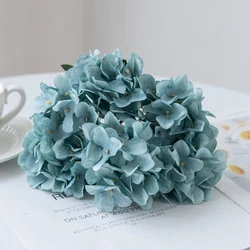 Silk Hydrangea Artificial Flowers for Home and Wedding Decor (SKY BLUE)