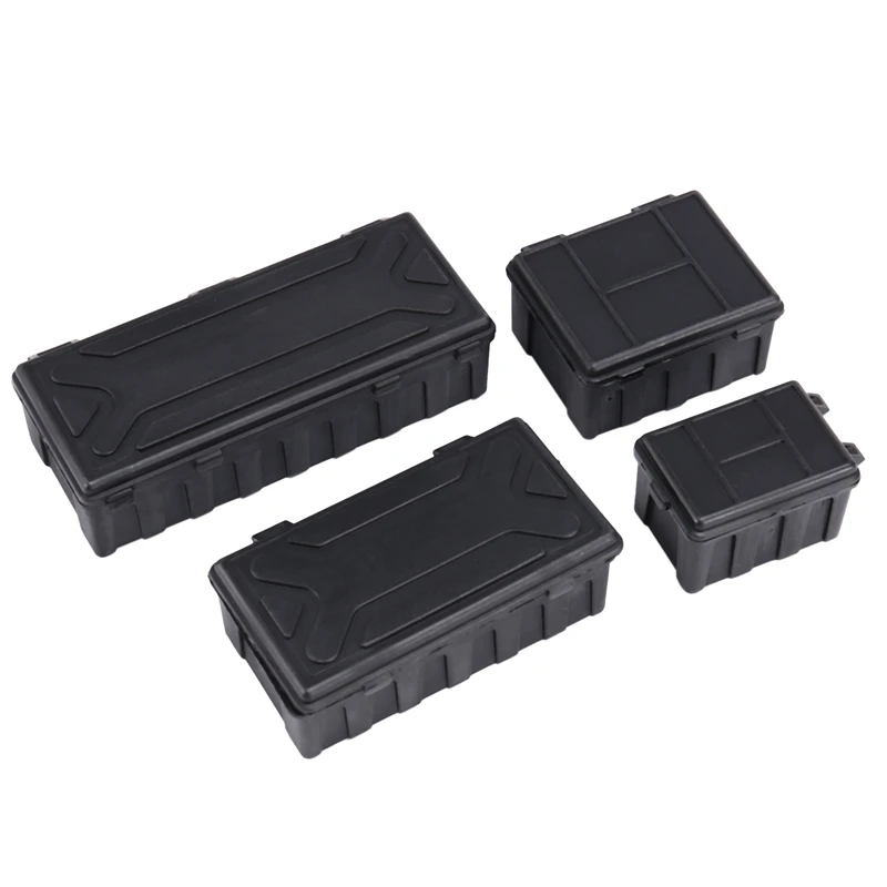 

4PCS Plastic Luggage Storage Box Decoration Tool For 1/10 RC Crawler Axial SCX10 90046 Traxxas TRX4 TRX6 Redcat Gen8