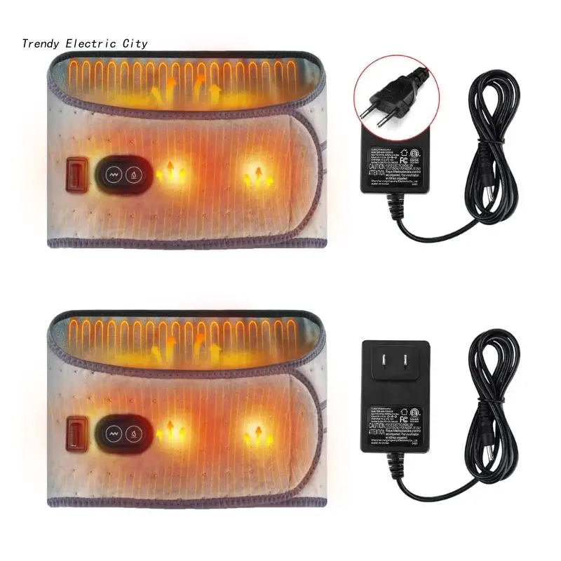 

R9CD Red Light Therapy Body Wrap Heating Pad Wrap Support Belt with Massager Electric Heated Waist Belt for Back Pains Relief