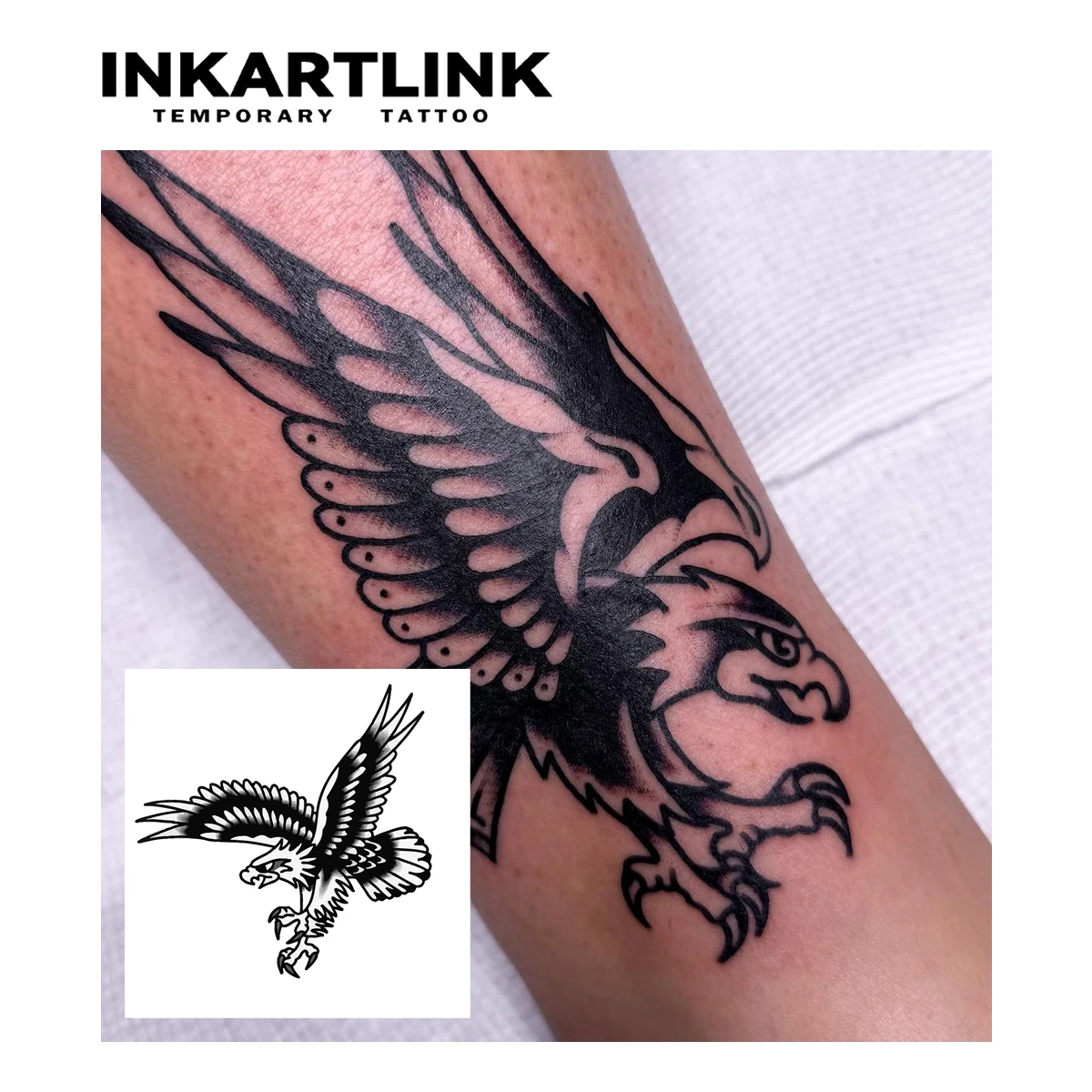 Autocollant de tatouage temporaire Eagle, faux tatouage semi-permanent,  réservation étanche, dure jusqu'à 15 jours - AliExpress, image size:1200x1200