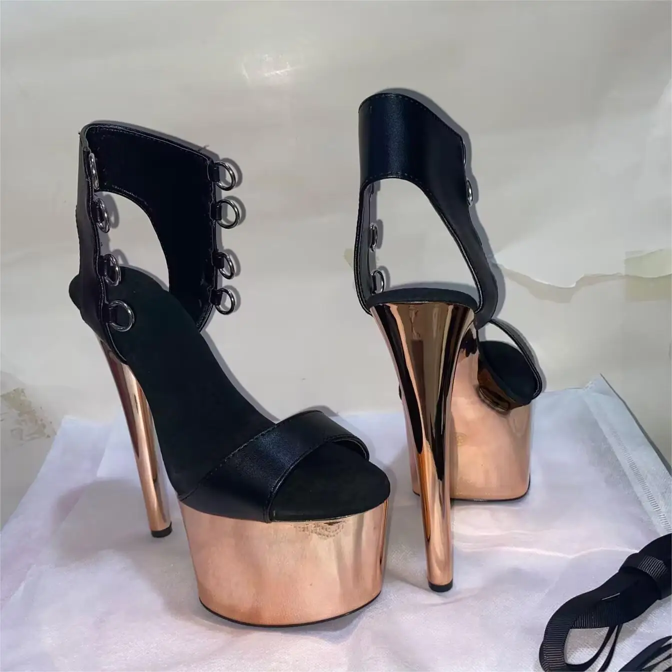 7 inch, sexy electroplated sandals, 17 cm high heels for stage parties, pole dancing exercises at nightclubs, dancing shoes