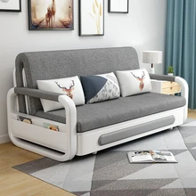  Sofa Bed Multi-Functional Foldable Retractable Push-Pull Small Apartment Double 1.5 M Dual-Use Living Room Single Storage 