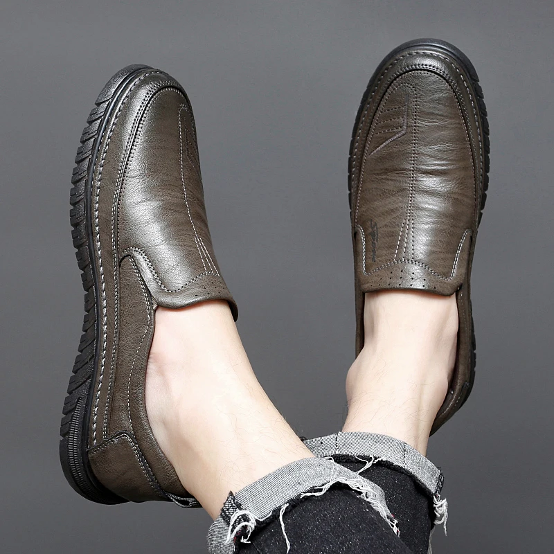 Golden Sapling Fashion Men's Loafers Leather Flats Classics Driving Shoes Platform Footwear Men Casual Formal Business Shoes 6