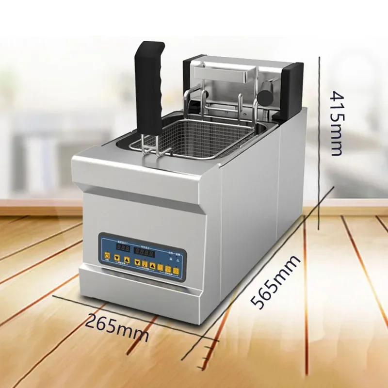 8L Electric Fryer 3000W Electric Deep Fryer Single-cylinder French Fries Fried Chicken Constant Temperature