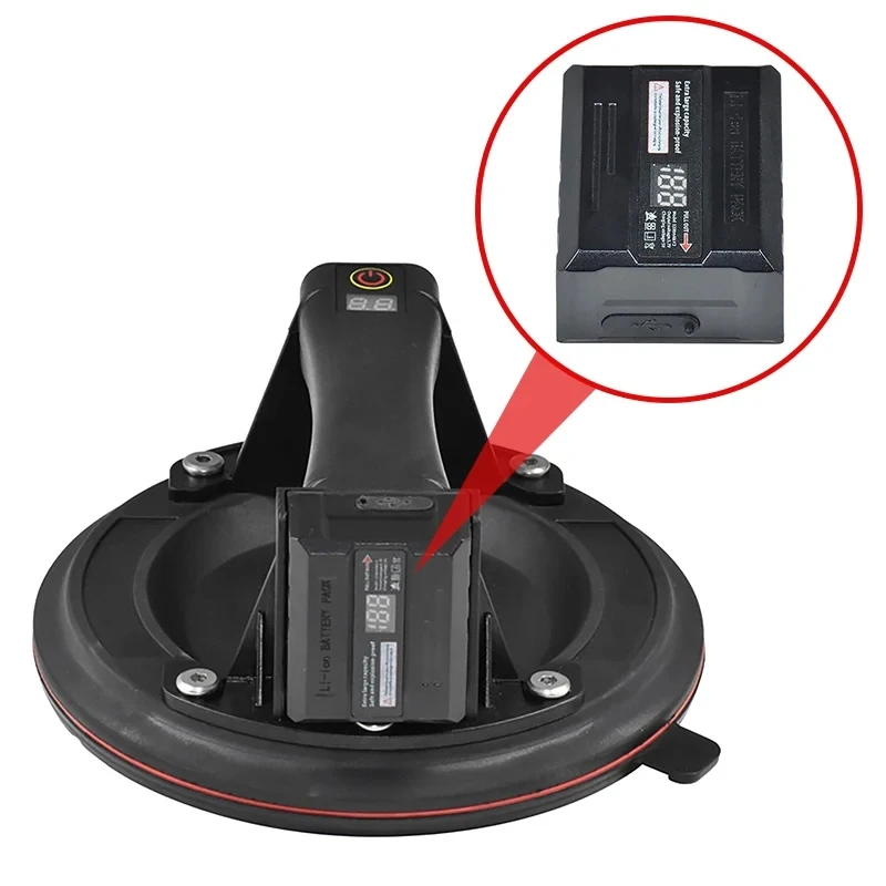 8 inch Electric Vacuum Suction Cup Double Layer Rubber LED Display Heavy Lifting Tools For Glass Ceramic Tile vacuum suction cup vacuum sucker
