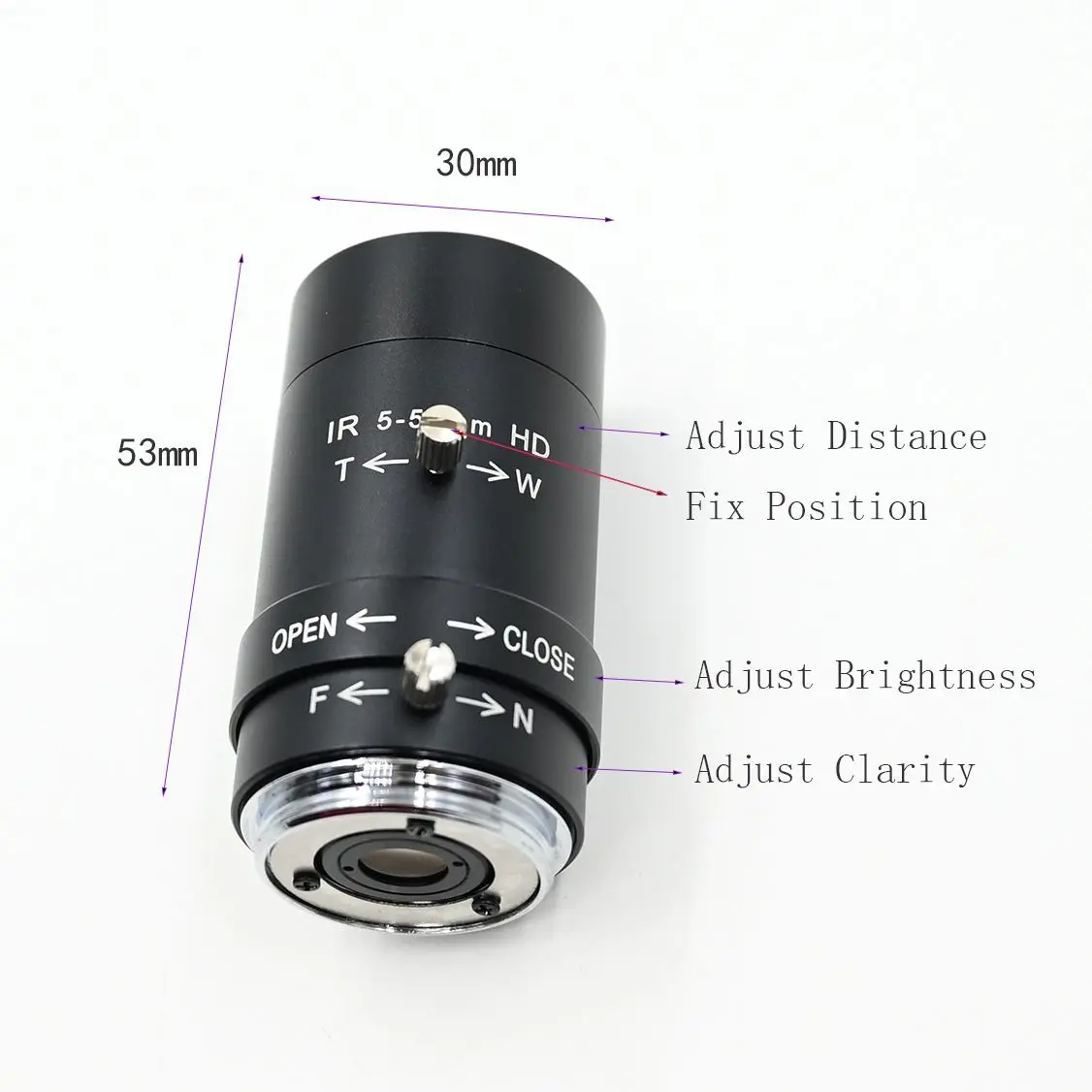 120FPS Global Shutter USB Camera 720P, OV9281,Monochrome,1MP Webcam 1280x720,With 5-50mm Varifocal CS Lens ,Capture High Speed