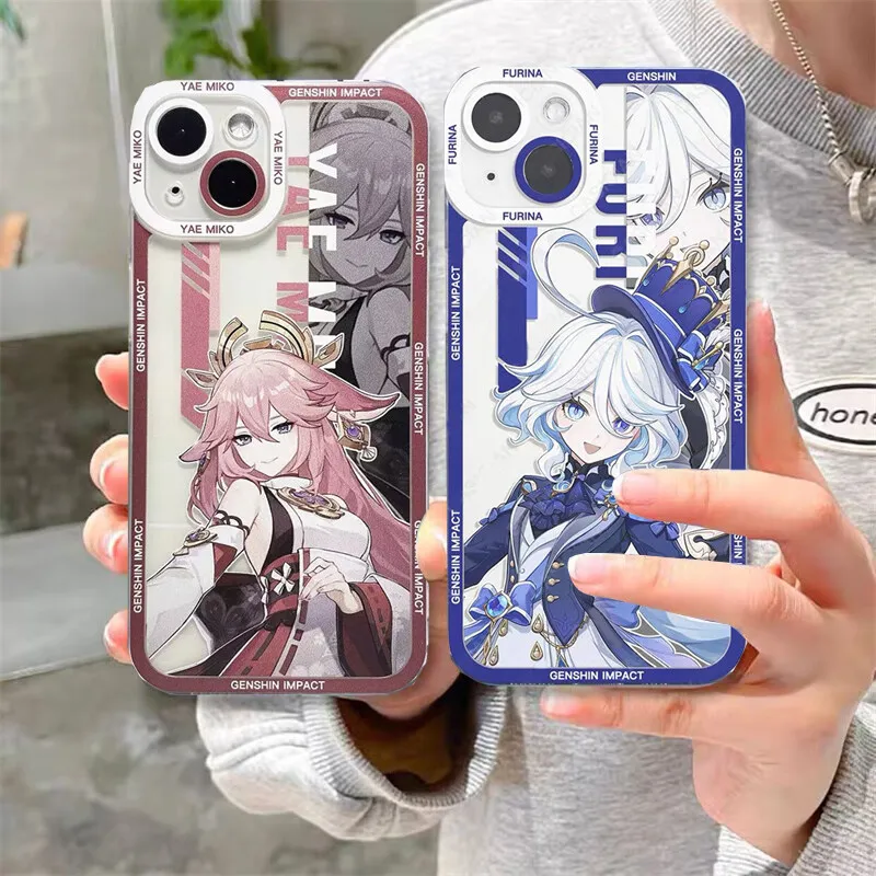 Genshin Impact Furina Shenhe Artistic Phone Case Cover