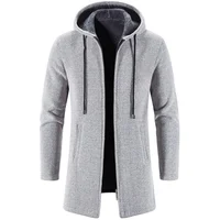 Men's Jacket 2023 NEW Solid Color Autumn and Winter Cashmere Men's Cardigan Chenille Outer Sweater Sweater Coat Windbreaker - Image 4