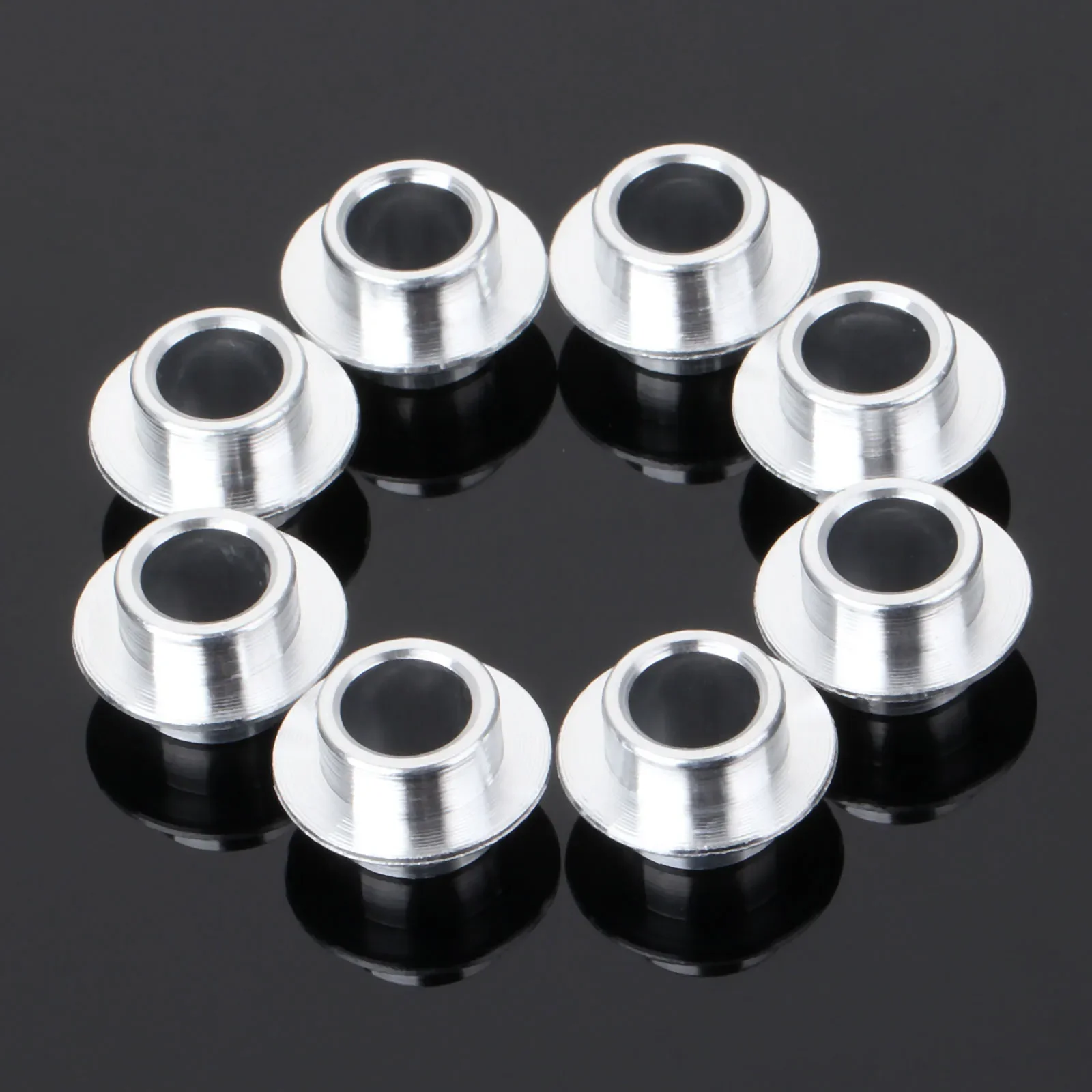 8 Pcs 8mm Aluminium Skateboard Scooter Bearing Spacers Skate Wheel Replacement Bearing Bushing For Roller Skates Skating Parts