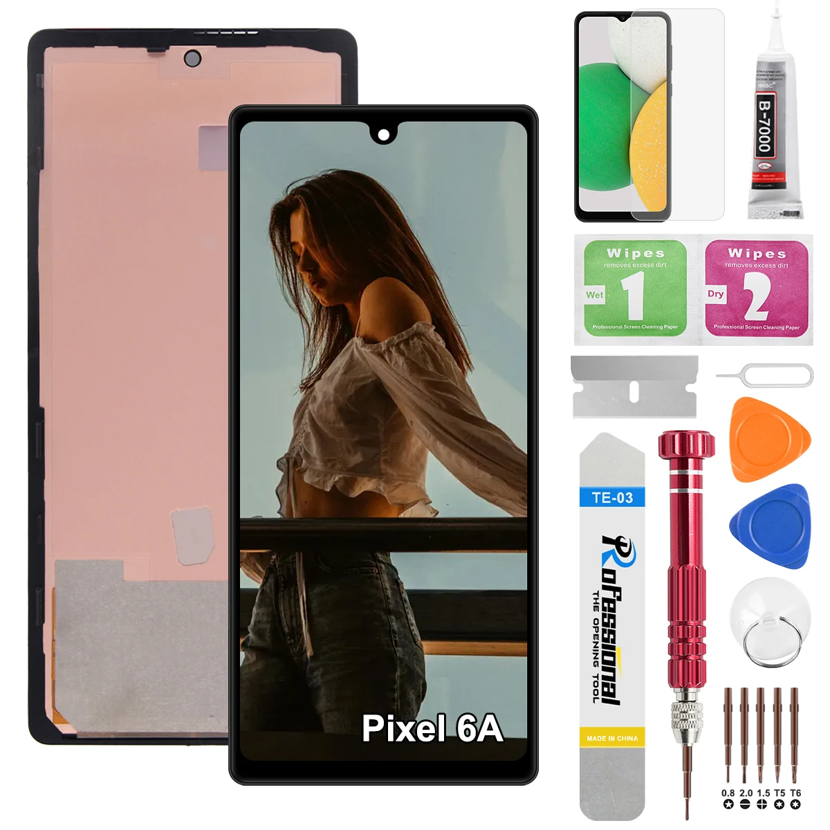 Google Pixel6a ジャンク　互換ディスプレイ AMOLED Pixel 6A Pantalla Google Pixel 6A LCD ディスプレイ タッチ