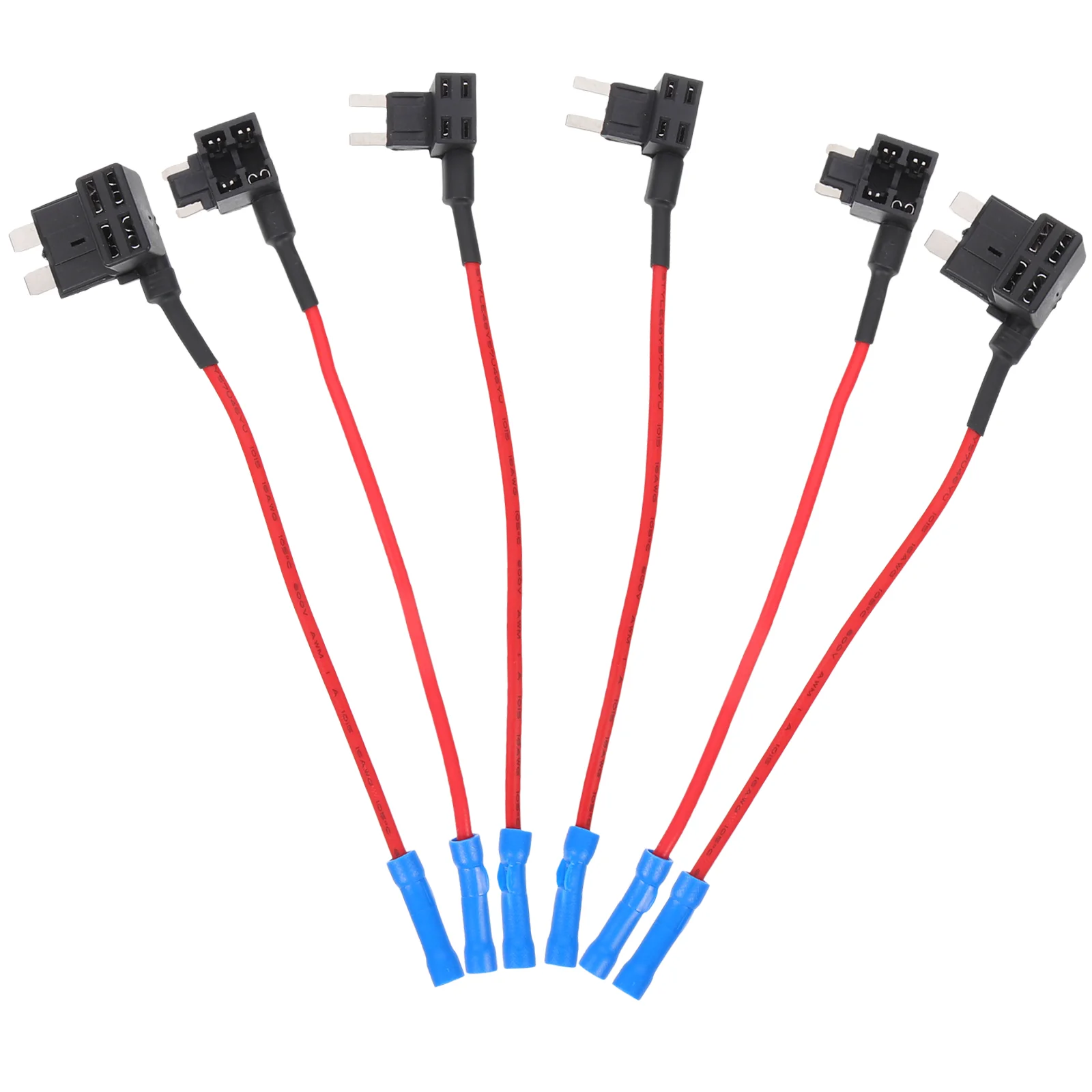 

6 Pcs Fuse Tap Adapter Driving Recorder Circuit Car Holder Rubber Taps Automotive Mini