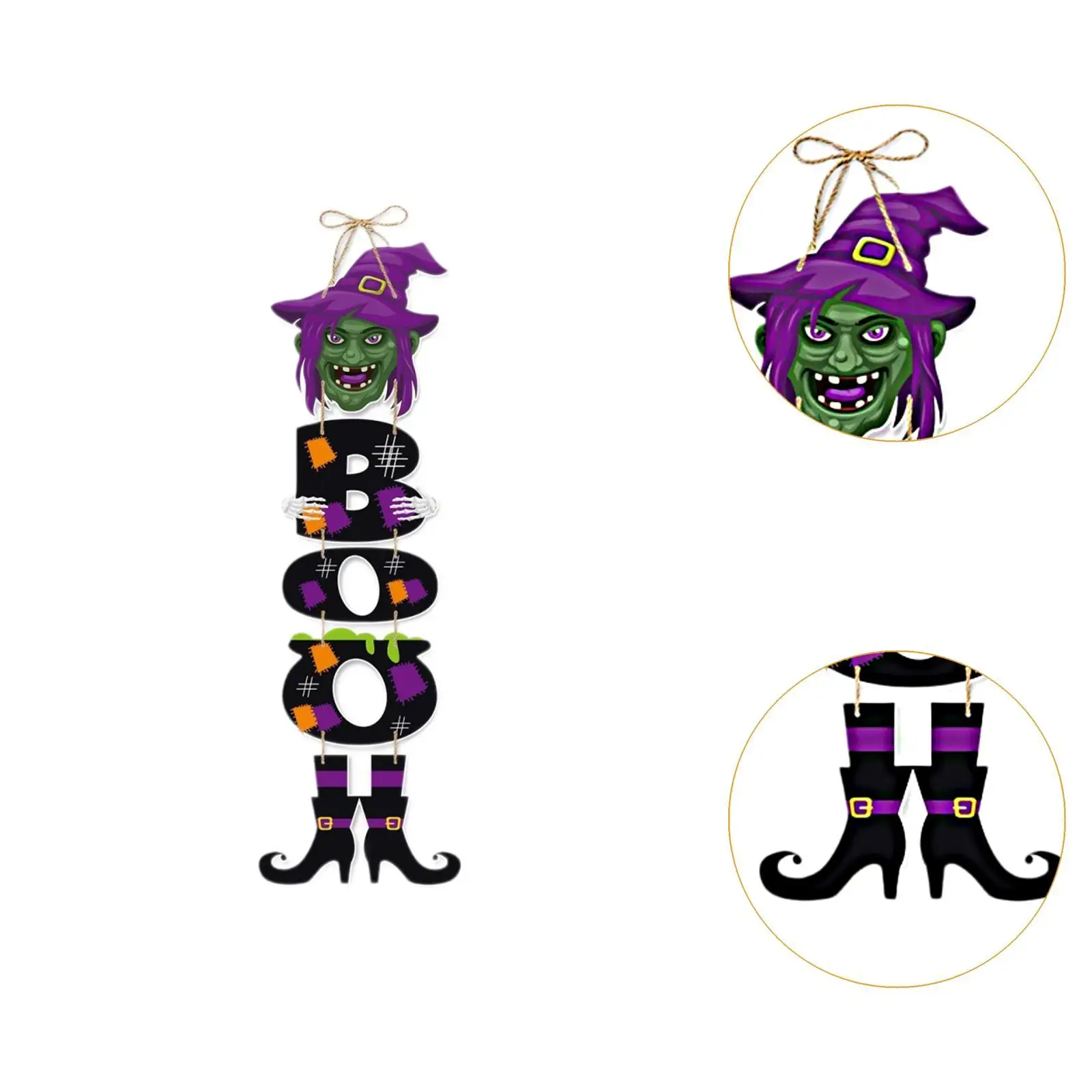 Halloween Paper Hanging Ornament Reusable Creative Halloween Decoration Home Decor for Door Indoor Festival Holiday Outdoor