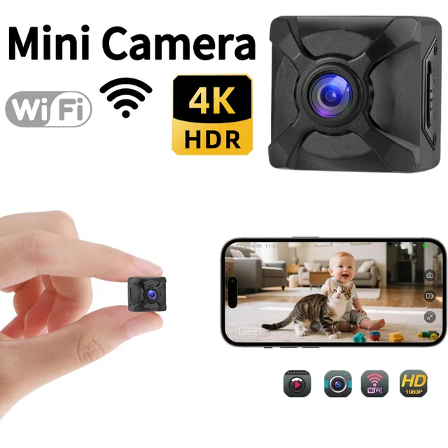    Mini caméra de sécurité HD WiFi sans fil, détection de surveillance, Protection de sécurité, Vision nocturne, sécurité à domicile, longue durée de vie de la batterie 1