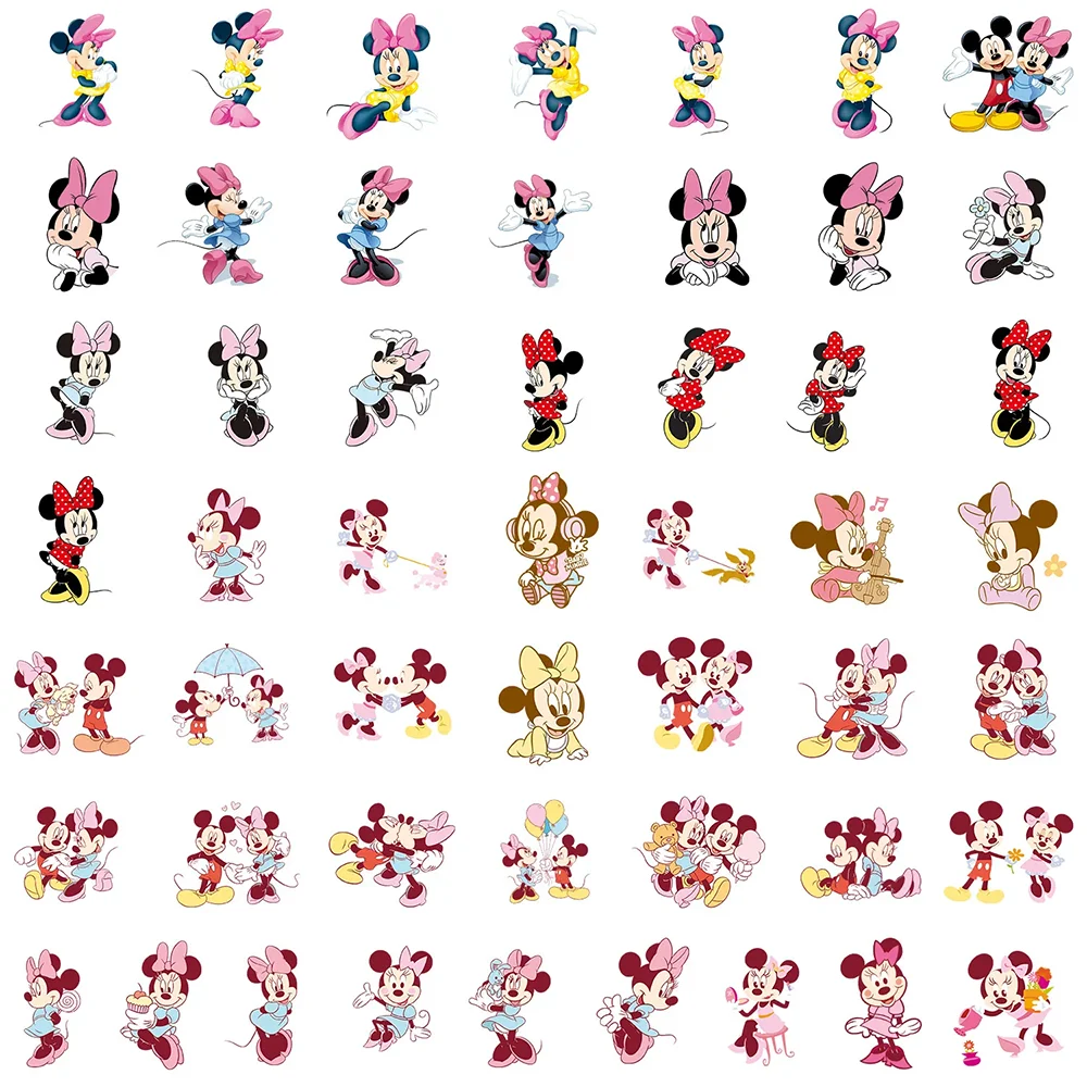 10/30/50PCS Disney Cartoon Mickey Mouse Minnie Stickers Toys DIY
