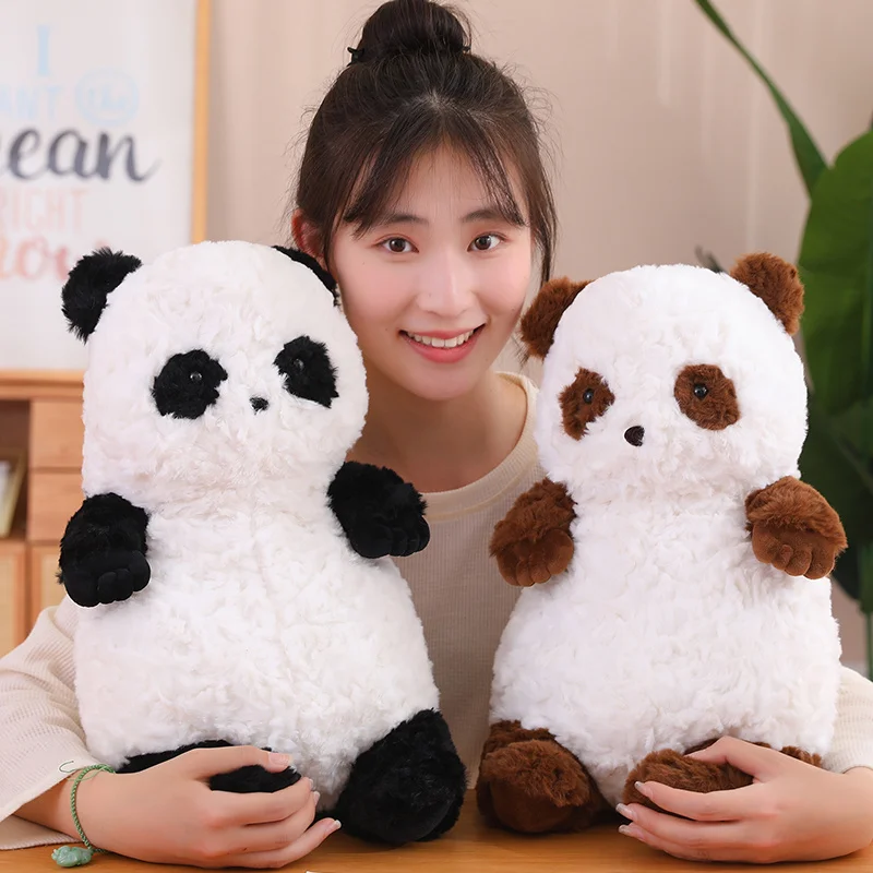 

1pc 40cm Lovely Colorful Panda Dolls Cartoon Cute Plush Bear Toys Baby Kids Appease Fluffy Peluche Surprised Birthday Present