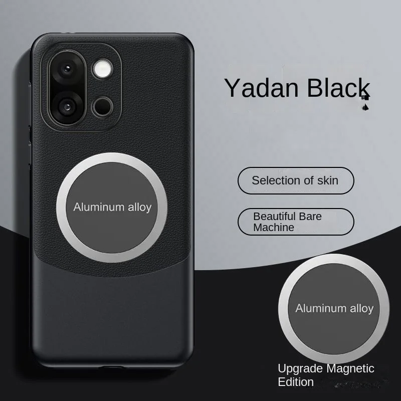 Luxury PU Leather Skin Magnetic Protective Back Cover Case
