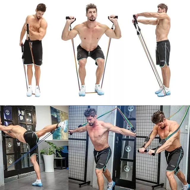 50LBS Resistance Bands Set Sports Elastic Bands Rubber Bands for Fitness Expander Workout Gym Home Exercise 3
