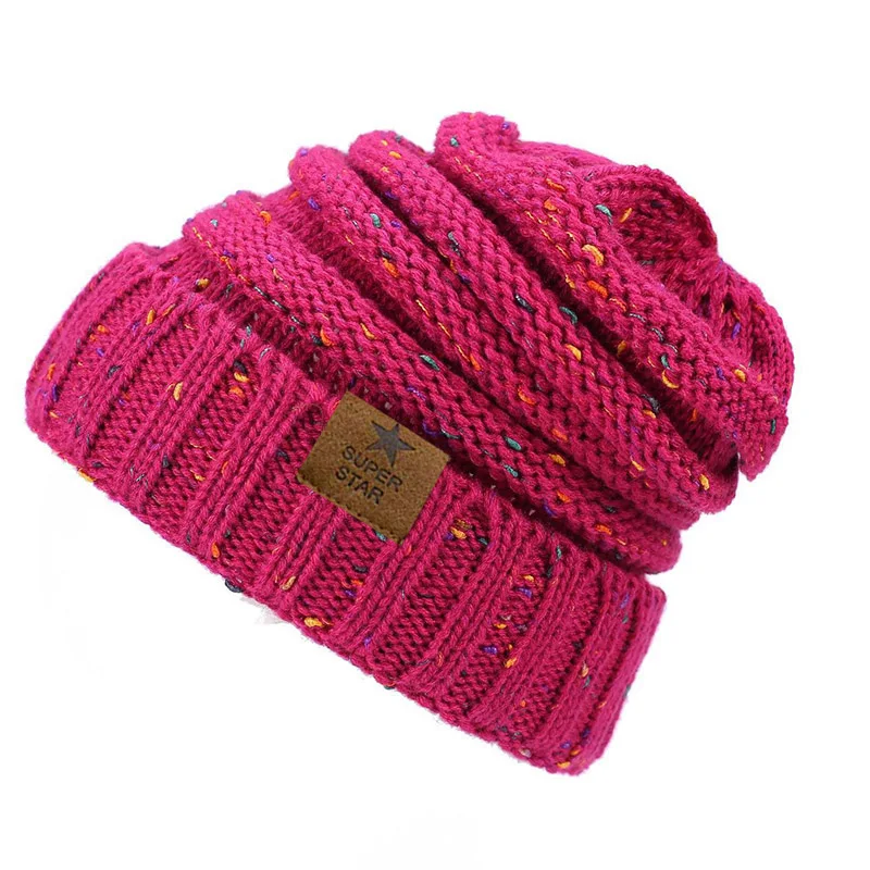 Merk superster caps dame warme winter voor dames meisjes gebreide muts dikke dames Skullies mutsen_voghion.com