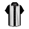 2023 Summer New Men's Short Sleeve Cardigan Shirt Casual Solid Color Panel Lapel Pocket Beach Top Comfortable Soft Fabric 5