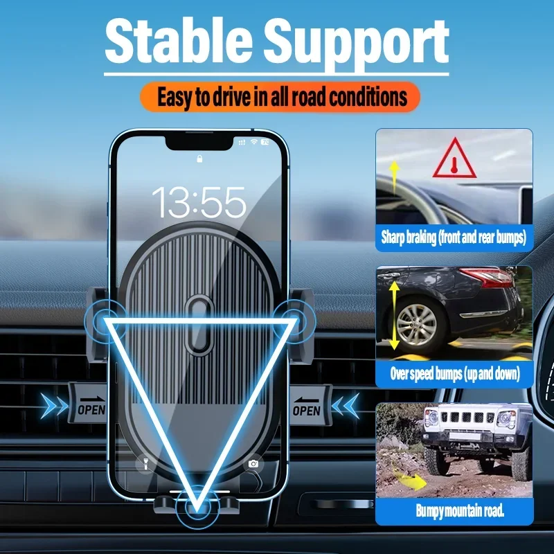 Universal Auto Sucker Car Phone Holder 360 Windshield Car Dashboard Mobile Cell Support in Car Bracket for 4.0-7 Inch Smartphone