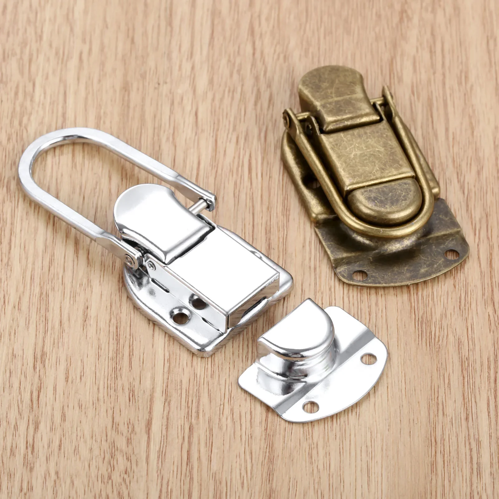 DRELD 1Pc 67*34m Vintage Metal Lock Chest Box Gift Box Suitcase Case Buckles Toggle Hasp Latch Catch Clasp Furniture Hardware