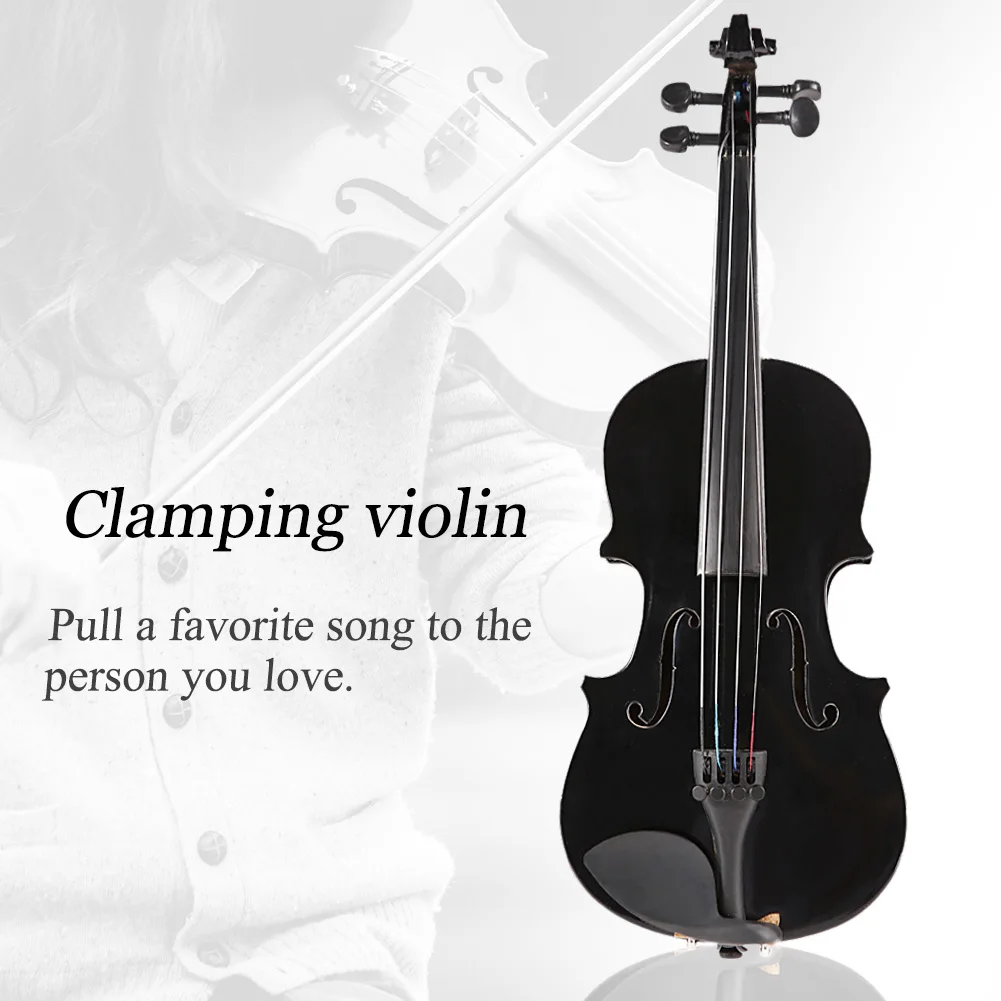 1/8 Splint Bright Acoustic Violin Fiddle with Rosin Box Case Bow Muffler Kits Beginner Matte Violin Musical Instruments acoustic violin violin mute violin accessories plastic violin ornament string rosin