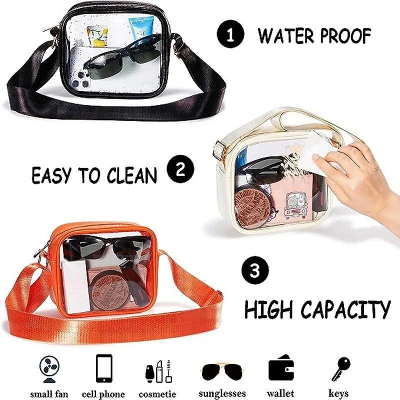 Borsa Da Viaggio Trasparente Approvata TSA, 3 Pezzi In PVC 19,6x15x6,3 Cm, Kit Toilette Liquidi Per Aereo, Nero