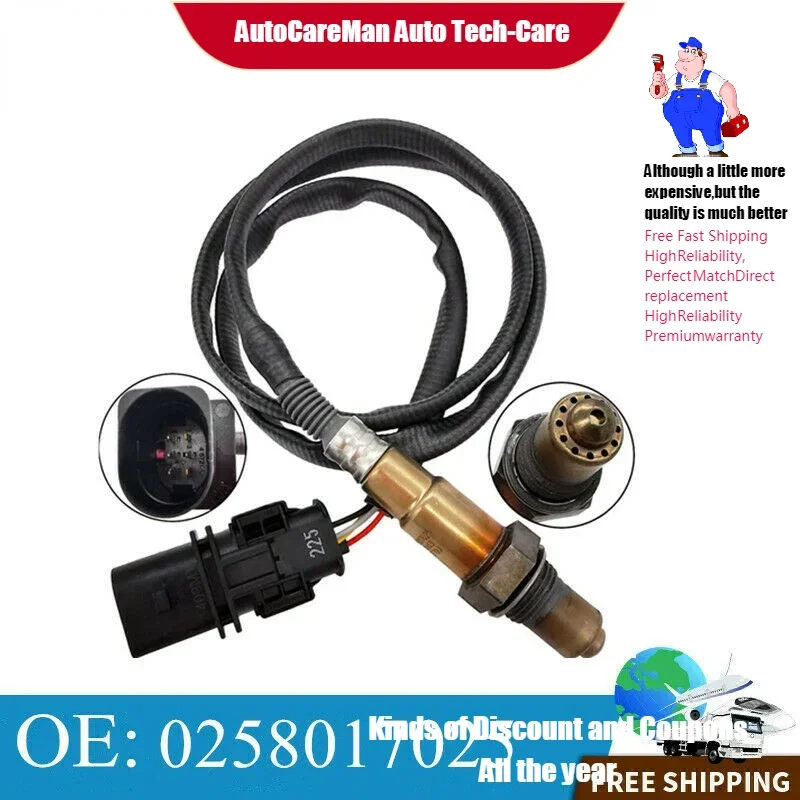 

WideBand Oxygen Lambda Sensor LSU4.9 Fit for PLX UEGO AEM 30-2004, 0258017025