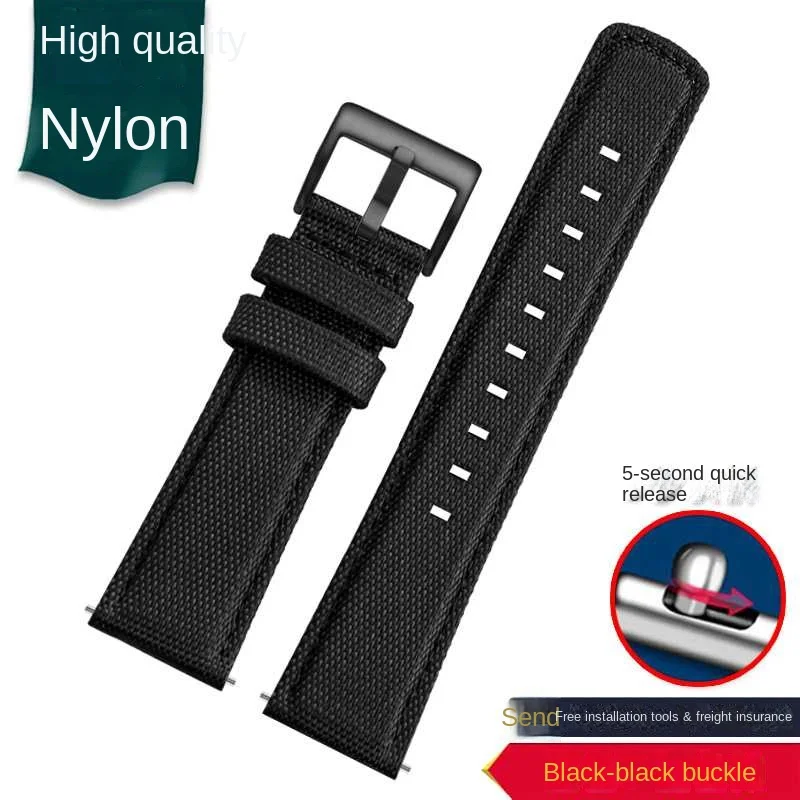 thumbnail image 1 of Correa de reloj de nailon de 20 mm, 21 mm y 22 mm para Citizen Seiko No.5 PROSPEX Seagull Timex Outdoor Sport Canvas Correa de reloj de liberación rápida, 1 of 5